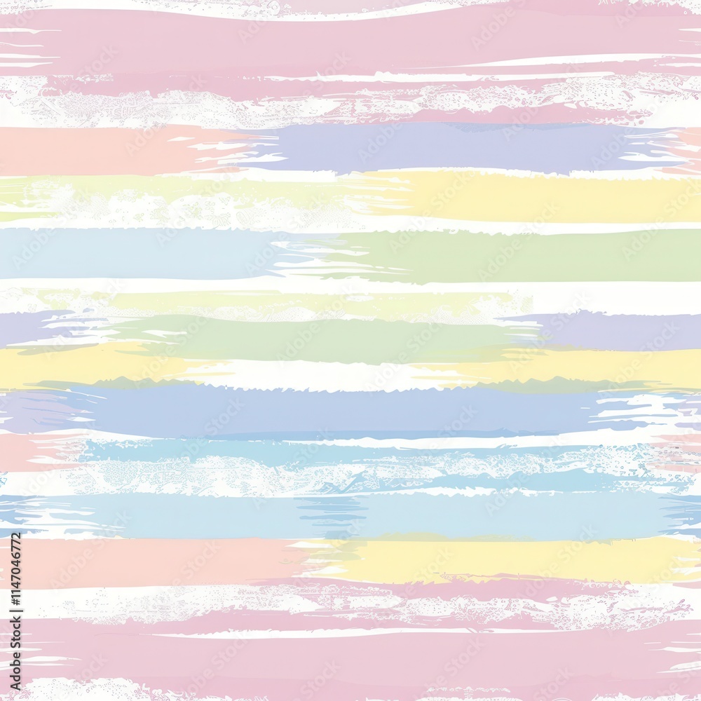 Poster Soft pastel stripes create a calming and cheerful background for creative projects or digital designs. Generative AI