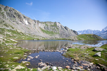 Naklejka premium Hike to the Grand St Bernard Pass, Switzerland