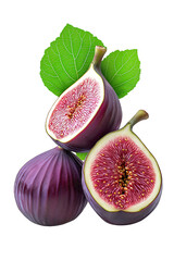 fresh figs on white background