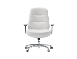 Fototapeta premium a white office chair with wheels 