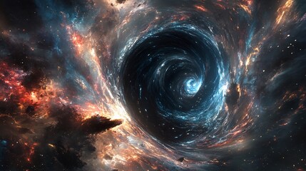 European space traveler navigating through wormhole lead universe where dark matter key interstellar travel Their journey reveals secret of cosmic energy field future of humanity's exploration of