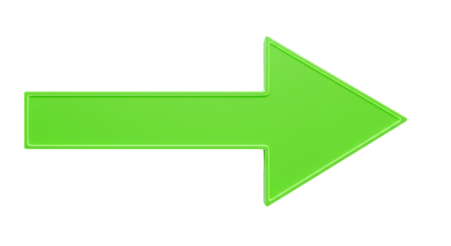 green arrow icon png, green arrow isolated on transparent background