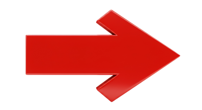 red arrow png, cutout, arrow vector art, red arrow graphic, pointing icon, arrow pointing direction, transparent clipart - Powered by Adobe