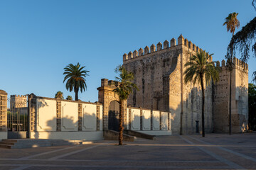 Walking in old part of Jerez de la Frontera, Sherry wine making town, Andalusia, Spain in summer,...
