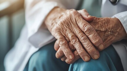 Fototapeta premium Geriatric Care Manager coordinating comprehensive care plans elderly patients to improve their quality of life