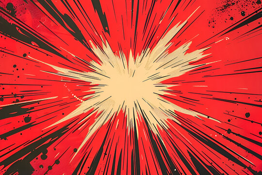 Background with fireworks explosion, comic book style