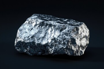 Fototapeta premium Manganese stone chemical element for metal alloys industrial use.