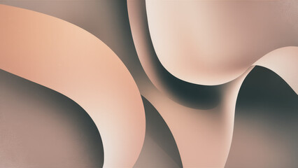 Soft curves and gentle hues create a serene, abstract composition featuring warm tones and smooth transitions.