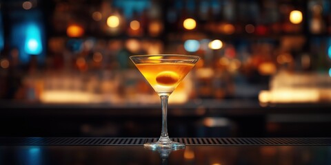 cocktail in the bar created by ai