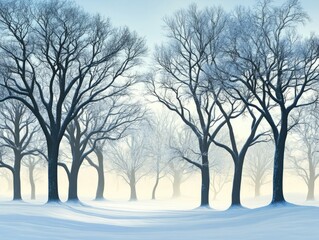 Majestic Winter Trees