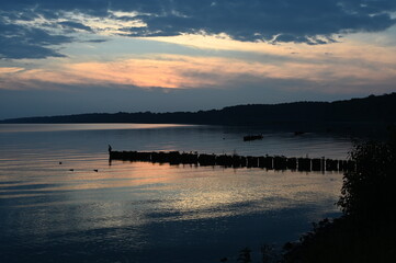 Abend am Stettiner Haff bei Kamminke auf Usedom