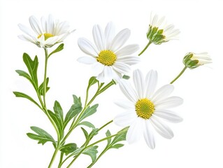 Fototapeta premium Fresh White Daisies with Yellow Centers