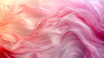 Fototapeta premium Flowing silk fabric creating a dreamy pastel landscape in soft hues
