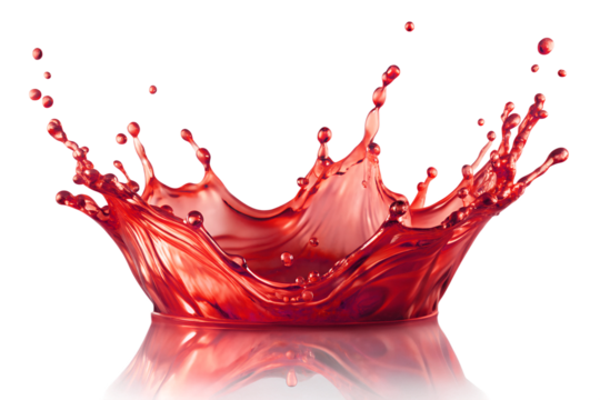 red liquid splash isolated