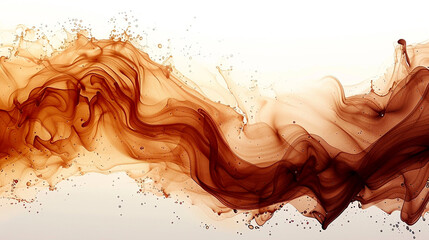 Swirls of rich brown hues create an artistic dance of liquid beauty