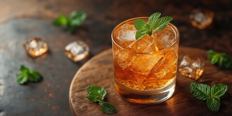 cocktail in the bar created by ai