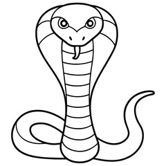 Fototapeta premium illustration of cartoon snake