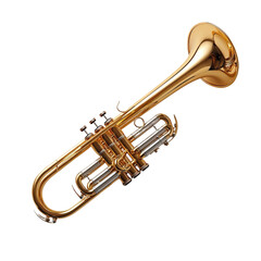 Obraz premium trompet music intrument white background