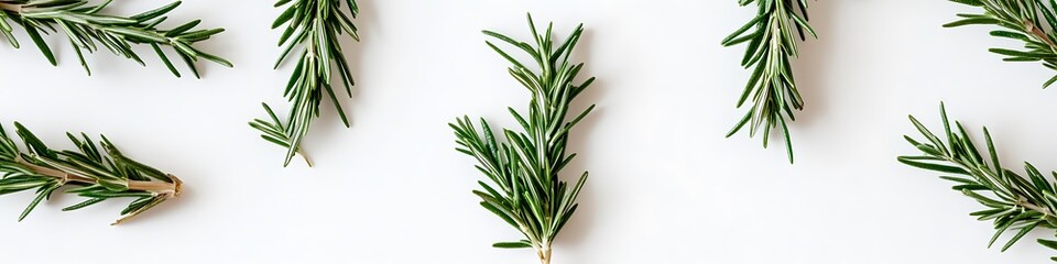Fototapeta premium High-res photo of isolated rosemary on white backdrop, ultra-detailed, professional color grading, stock photo.