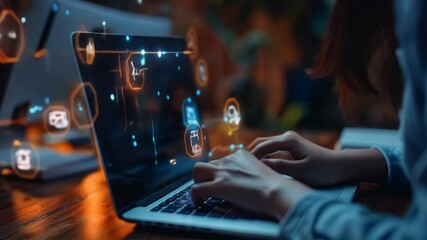 futuristic AI system seamlessly generating diverse forms of content,