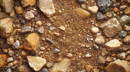 Brown and Tan Gravel Rocks and Sand Texture