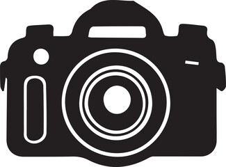 Black and White camera logo type Silhouette Design