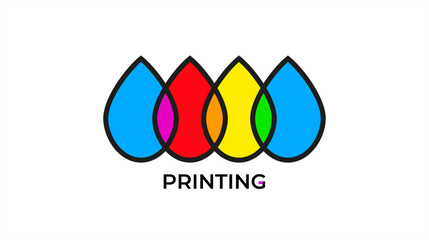 Logo printing, vector 10 eps.