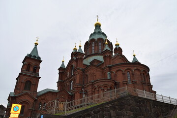 Uspenski Cathedral is a Greek Orthodox or Eastern Orthodox cathedral in Helsinki, Finland, and main cathedral of the Orthodox Church.