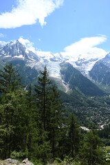Obraz premium Chamonix und Mont Blanc-Massiv