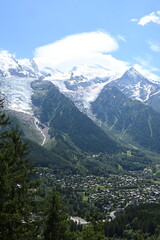 Obraz premium Chamonix und Mont Blanc-Massiv