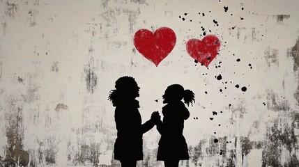 joyful new year celebration: vibrant black and latina couple embracing in a snowy city park - perfect for sports décor posters capturing warmth and festivity!