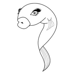 illustration of a cartoon eel