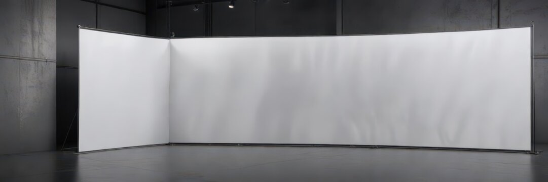 Sleek, retractable backdrop banner; ideal for events , promotional display, empty backdrop
