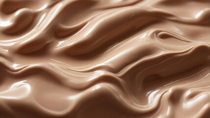 Naklejka premium Close up background of smooth whipped cream background in a contemporary mocha mousse hue