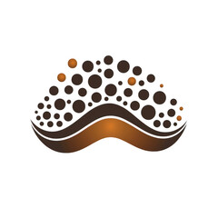 Fototapeta premium Brown icon of data isolated on a transparent background Minimalist flat icon, vector logo style sign clipart on a no background png
