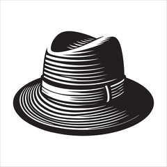 hat silhouette vector