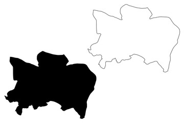 Benue State (Subdivisions of Nigeria, Federated state of Nigeria) map vector illustration, scribble sketch Benue map