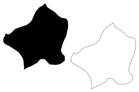 Ilinden Municipality (Republic of North Macedonia, Skopje Statistical Region) map vector illustration, scribble sketch Ilinden map