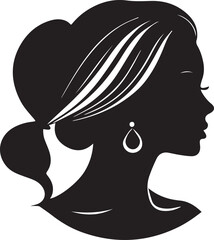 Black and White human face Silhouette Design
