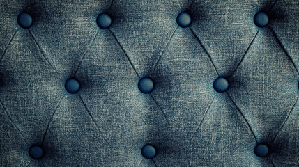 Textured fabric close-up showcasing a tufted design in gray tones from a vintage sofa set in a cozy interior setting