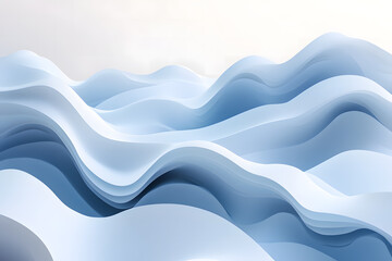 Soft Abstract Green and White Wave Background with Gradient Design