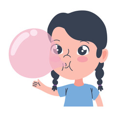 children chewing gum