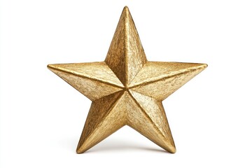 Fototapeta premium Golden Star isolated on white Background. This has clipping path.