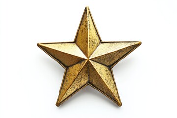 Fototapeta premium Golden Star isolated on white Background. This has clipping path.