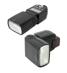 Camera flashes set isolated