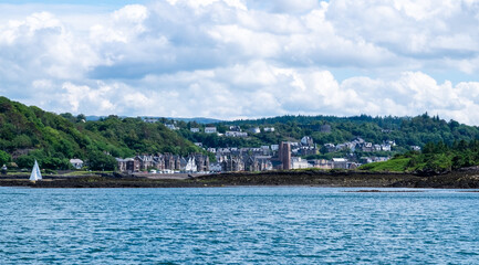 Fototapeta premium The Scottish town of Oban viewed from the sea