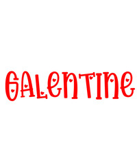 Fototapeta premium Galentine valentine typography text on plain white transparent isolated background for card, shirt, hoodie, sweatshirt, apparel, tag, mug, icon, poster or badge