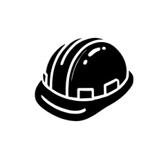 Construction Hard Hat Icon: A simple yet powerful symbol of safety, dedication, and hard work. The silhouette of a construction hard hat stands out boldly.