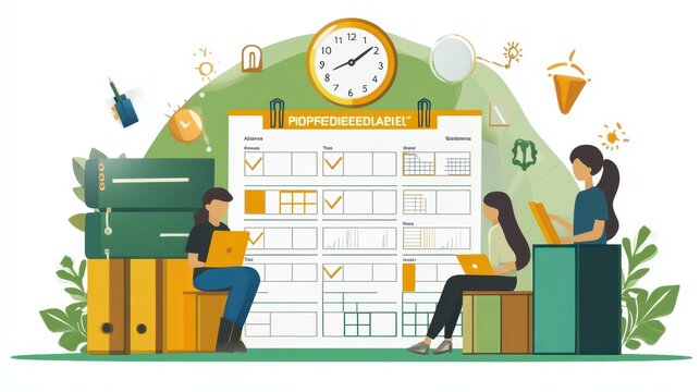 Open source devops Amazon Simple Notification Service Scheduling app timeboxing Ai room planner awork Plannerly akiflow Jasper Young diverse people with laptops working on project schedule, business 