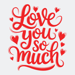 Simple typography of Happy Valentine's Day.